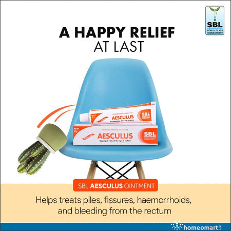 SBL Aesculus Ointment - Effective Relief for Piles, Varicose Veins & Rectal Discomfort, 0.08 kg