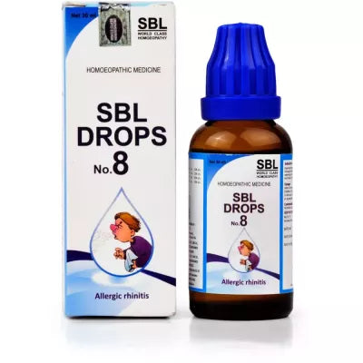 SBL Drop No 8 for Allergic Rhinitis, Nasal Discharge, Sneezing, 0.08 kg