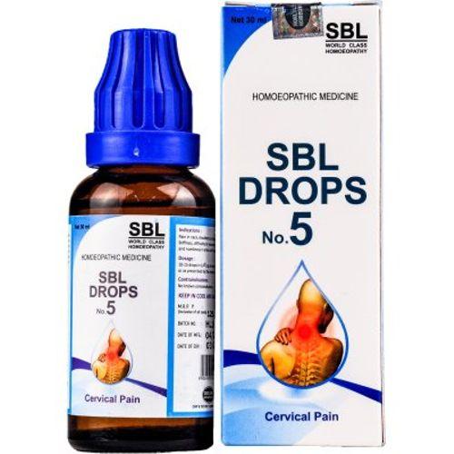 SBL Drops No.5 - Homeopathic Remedy for Cervical Pain and Stiff Neck, 0.08 kg