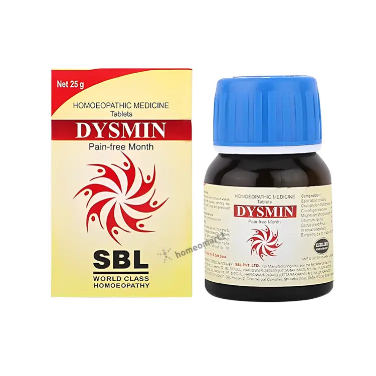SBL Dysmin Tablets for Menstrual Cramps - Effective Relief for Painful Menstruation, 0.08 kg