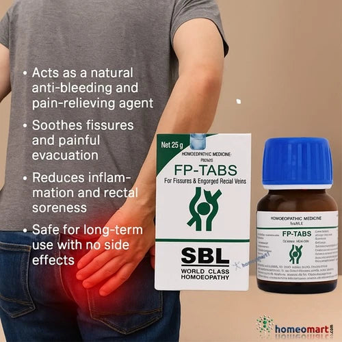 SBL FP-TABS for Piles & Fissures Natural Relief from Rectal Pain & Bleeding, 0.08 kg