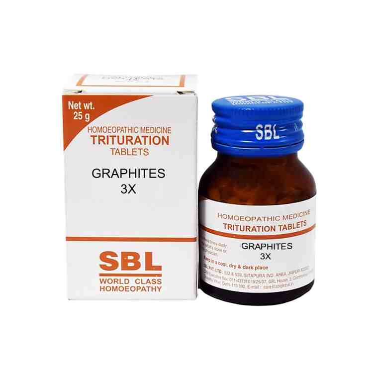 Graphites 3x, 6x Homeopathy Trituration Tablets, 0.08 kg