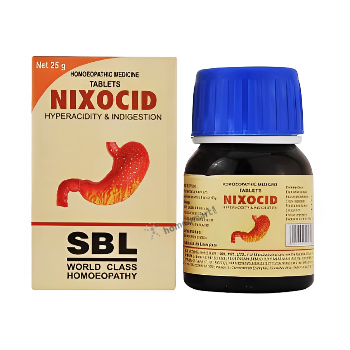 SBL Nixocid Homeopathy Tablets for Acidity & Indigestion Relief, 0.10 kg