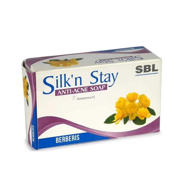 SBL Silk"n Stay Berberis Soap | Anti-Acne Herbal Soap for Pimples, Scars & Complexion, 0.08 kg
