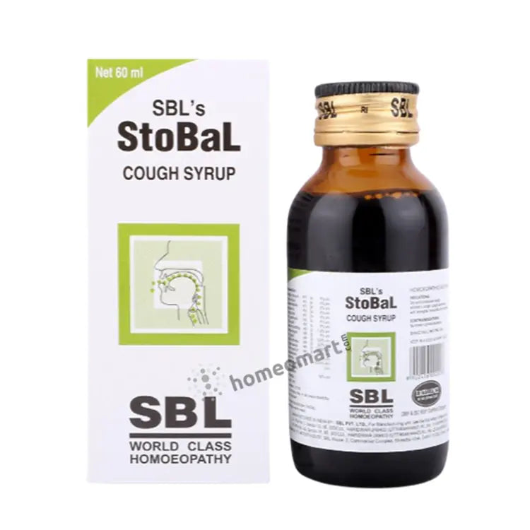SBL Stobal Cough Syrup - Relief for Dry & Wet Coughs, Throat Irritation & Laryngitis, 0.10 kg