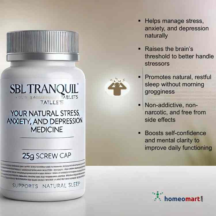 SBL Tranquil Tablets Natural Stress, Anxiety, and Depression Medicine, 0.08 kg