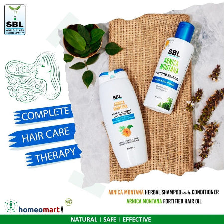 SBL Arnica Montana Herbal Shampoo with Conditioner Anti-Dandruff & Hair Fall Control, 0.24 kg