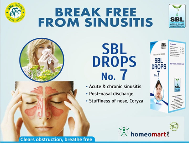 SBL Drops No 7 for Sinusitis and Blocked Nose, 0.08 kg