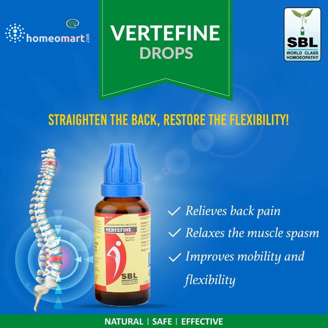 SBL Vertefine Drops Effective Homeopathic Relief for Lower Back Pain, 0.08 kg