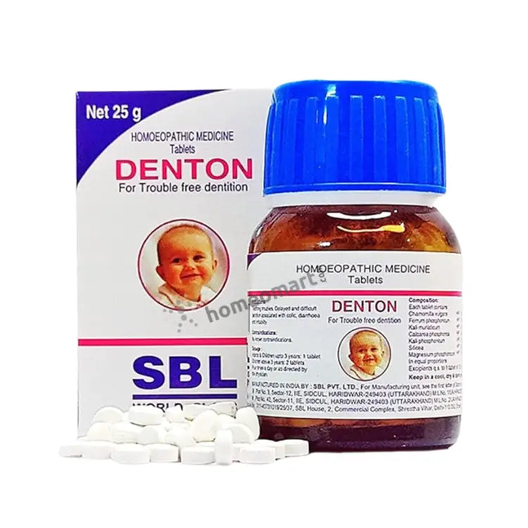 SBL Denton Tablets Effective Relief for Teething Complaints and Gum Swelling, 0.08 kg