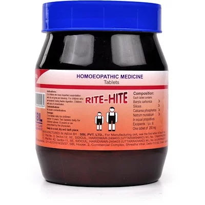 SBL Rite Hite Tablets - Holistic Homeopathic Growth Promoter for Children, 0.08 kg