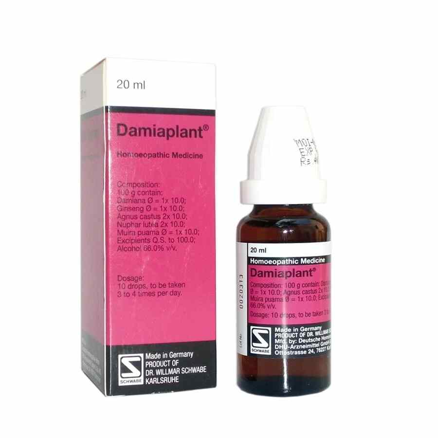 Schwabe German Damiaplant Drops for Impotence, Loss of Libido, 0.08 kg