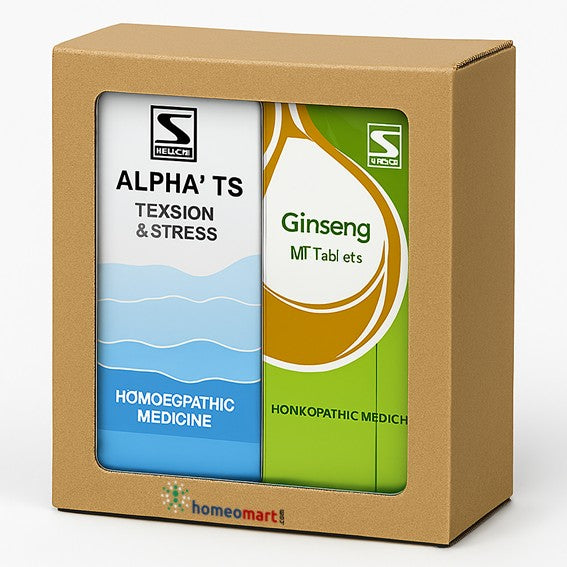 Schwabe Homeopathy Stress Relief Kit: Alpha-TS & Ginseng Tablets for Natural Anxiety Reduction, 0.20 kg
