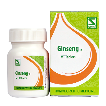 Schwabe Ginseng 1X Tablets Natural Remedy for Stress, Stamina, and Vitality, 0.12 kg
