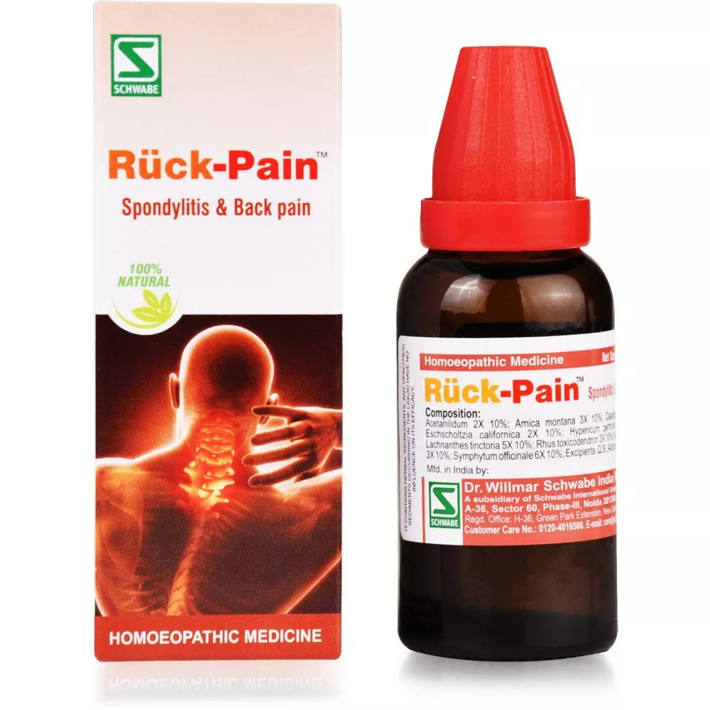 Schwabe Ruck-Pain Drops Homeopathic Relief for Spondylitis & Back Pain, 0.20 kg