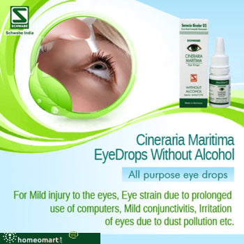 Schwabe German Cineraria Maritima D2 Eye Drops (Without Alcohol) Natural Relief for Eye Strain and Irritation, 0.08 kg