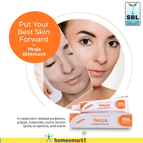 Revitalize Your Skin: SBL Thuja Pomade Ointment for Warts, Moles & Skin Disorders, 0.08 kg