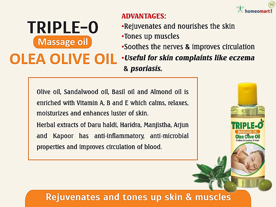 SBL Triple O Body Massage Oil - Revitalize and Nourish Your Skin, 0.20 kg