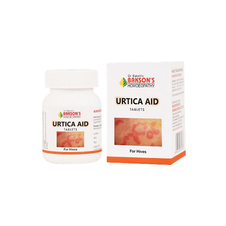Bakson's Urtica Aid Tablets - Relief for Hives, Itching & Angioedema, 0.08 kg