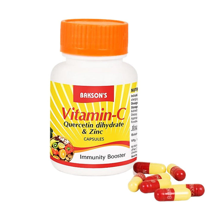 Bakson Vitamin C + Quercetin & Zinc Capsules Immunity, Antioxidant & Anti-Inflammatory Support, 0.15 kg