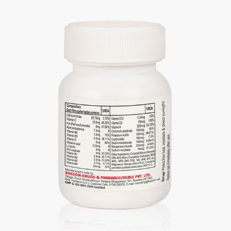 Vitamin D Supplement in Homeopathy Bakson's D Plus Tablets (30 Tabs), 0.08 kg