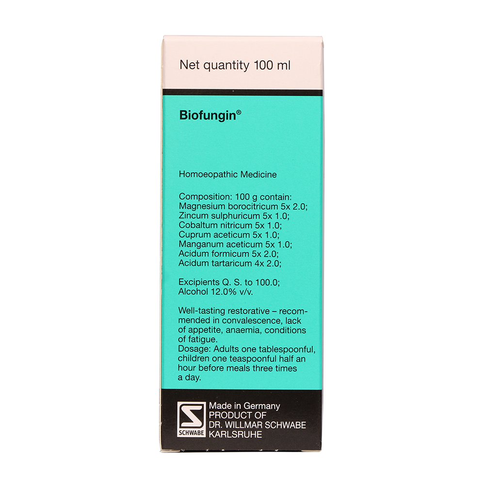 Schwabe German Biofungin Tonic - Natural Iron Boost for Anemia and Fatigue Relief, 0.60 kg