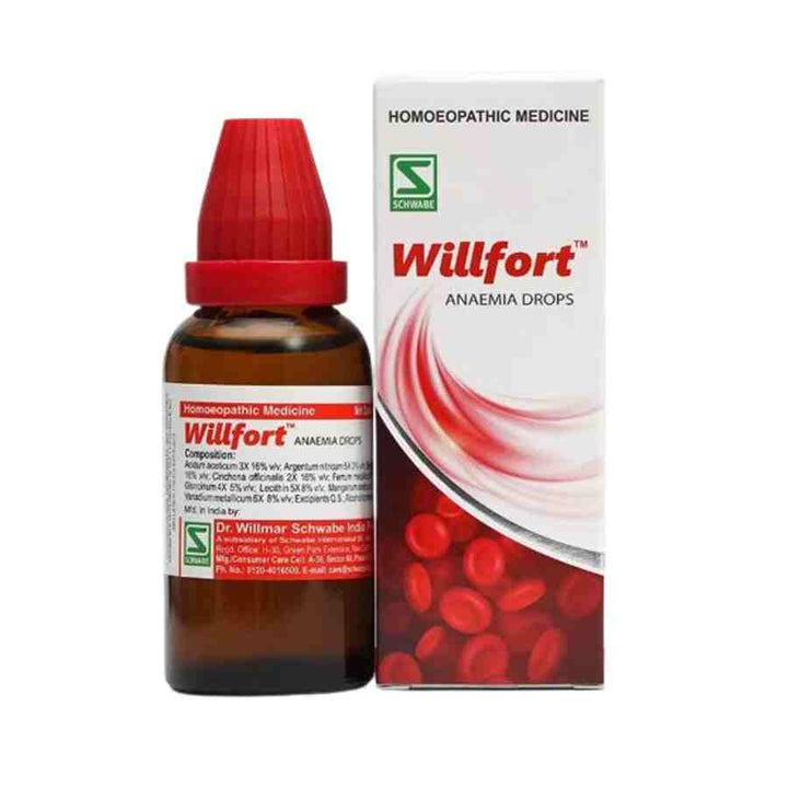 Schwabe Willfort Homeopathic Drops for Anaemia | Boosts Haemoglobin & Vitality, 0.08 kg