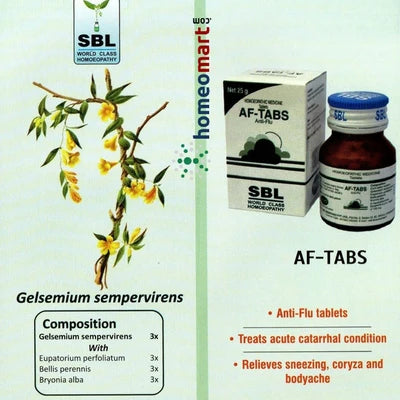 SBL AF Tabs: Natural Homeopathic Relief for Flu and Cold Symptoms, 0.10 kg