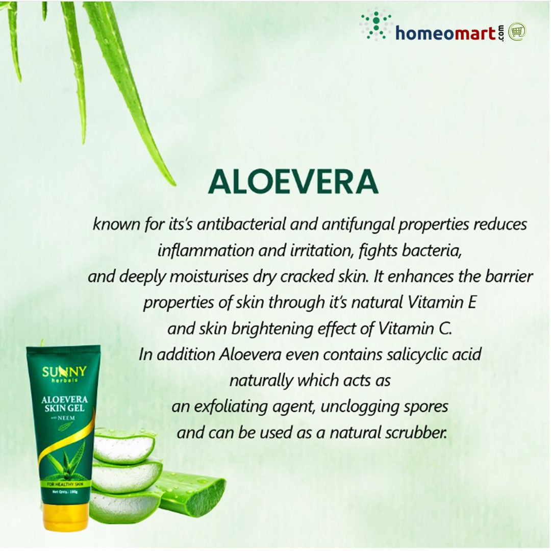 Bakson's Sunny Aloevera Skin Gel for glowing & healthy skin | 25% Off, 0.00 kg