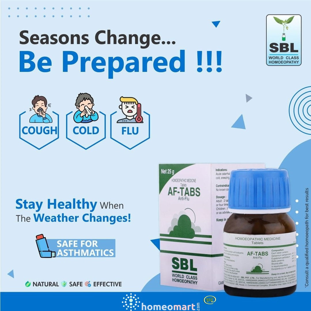 SBL AF Tabs: Natural Homeopathic Relief for Flu and Cold Symptoms, 0.10 kg