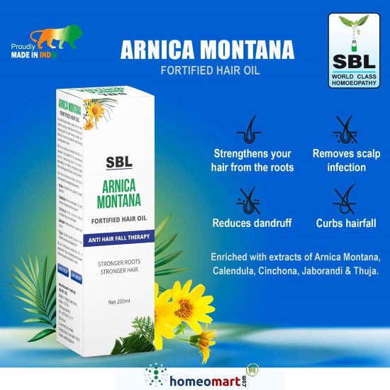SBL Arnica Montana Fortified Hair Oil 5X Strength for Hair Fall, Dandruff & Scalp Care, 0.15 kg