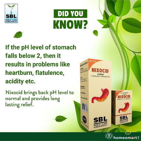SBL Nixocid Syrup - Natural Relief for Heartburn and Acidity, 0.15 kg