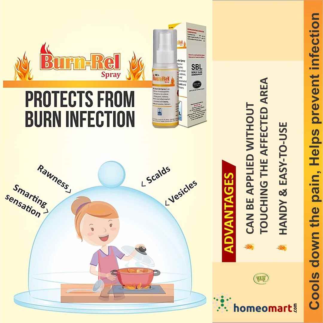 SBL Burn Rel Spray with Cantharis: Quick Relief for Burns & Scalds, Stinging pain, 0.10 kg