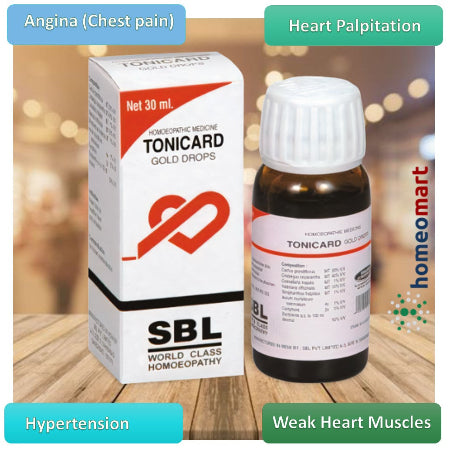 SBL Tonicard Gold Drops - Heart Tonic for Hypertension, Palpitations & Angina, 0.08 kg