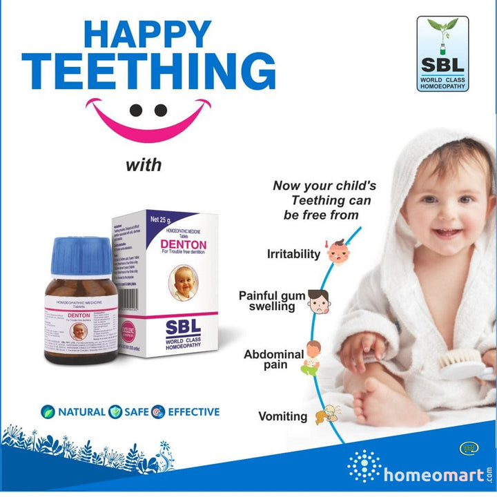 SBL Denton Tablets Effective Relief for Teething Complaints and Gum Swelling, 0.08 kg