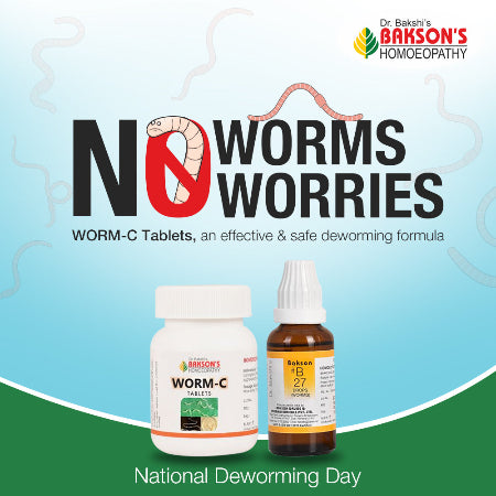 Bakson's Worm C Tablets for deworming, itching of anus & nose, 0.12 kg