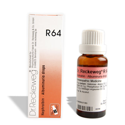 Dr. Reckeweg R64 Drops Homeopathic Support for Kidney Disorders & Proteinuria, 0.08 kg