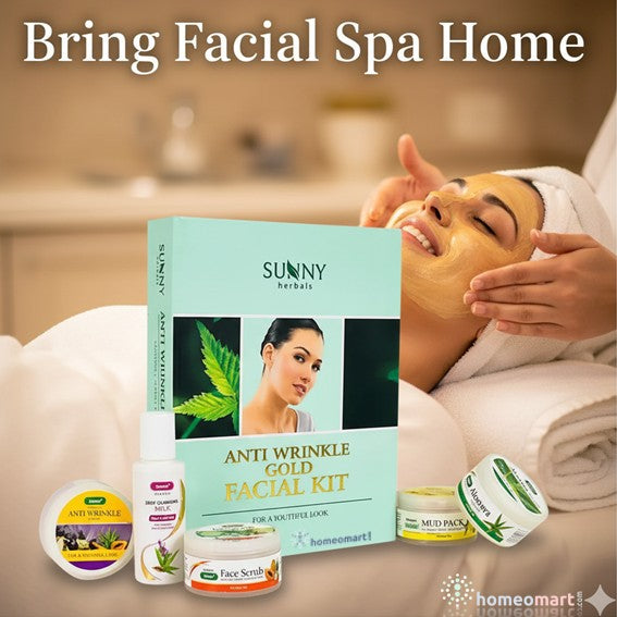 Bakson's Sunny Anti Wrinkle Facial Kit for a firm, hydrated & youthful glow, 0.99 kg