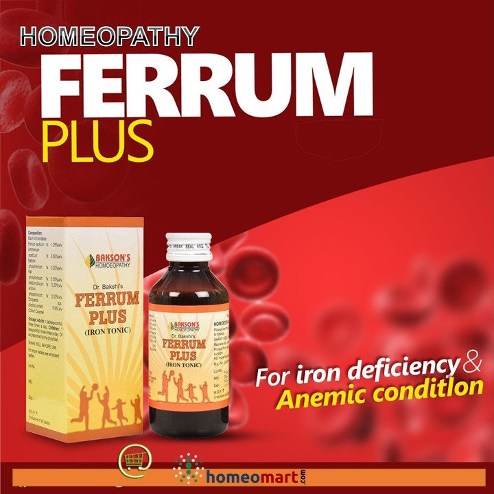 Bakson's Ferrum Plus Homeopathic Iron Tonic for Anemia & Fatigue, 0.15 kg