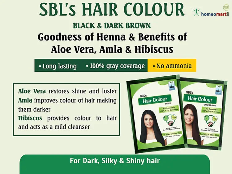 SBL Haircolor with Aloevera and goodness of Amla & Hibiscus, 0.80 kg