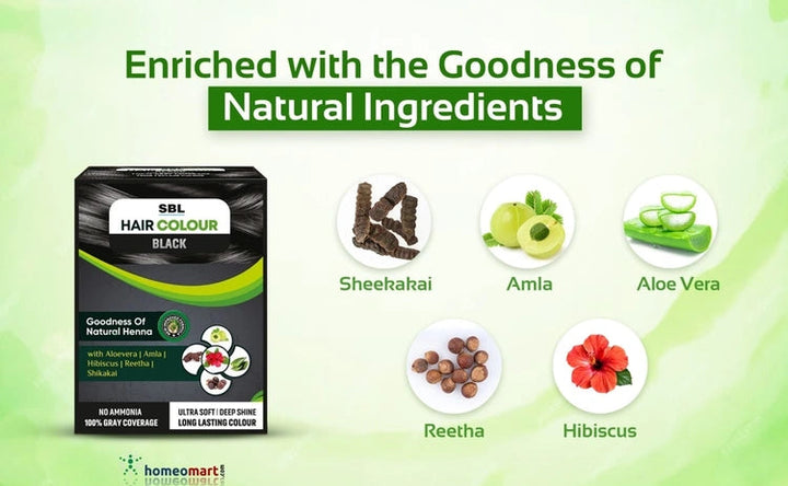SBL Haircolor with Aloevera and goodness of Amla & Hibiscus, 0.80 kg