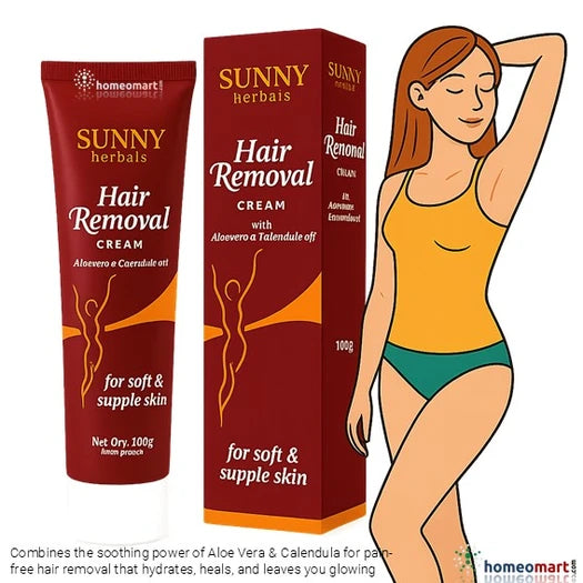 Bakson's Sunny Hair Removal Cream Gentle, Pain-Free Hair Removal with Aloe Vera & Calendula, 0.20 kg