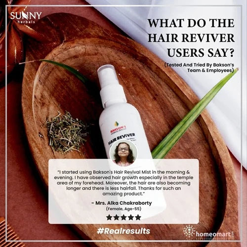Bakson's Hair Reviver - Anti-Hair Fall & Growth Spray, 0.20 kg