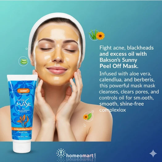 Bakson's Sunny Peel Off Mask - Banish Acne, Blackheads, and Oily Skin, 0.10 kg