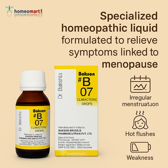 Bakson's Dr. Bakshi B7 Climacteric Drops Irregular Menstruation Due to Menopause Medicine, 0.10 kg