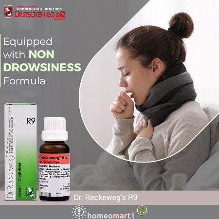 Dr. Reckeweg R9 Homeopathic Drops Effective Relief for Cough, Bronchitis & Asthma, 0.08 kg