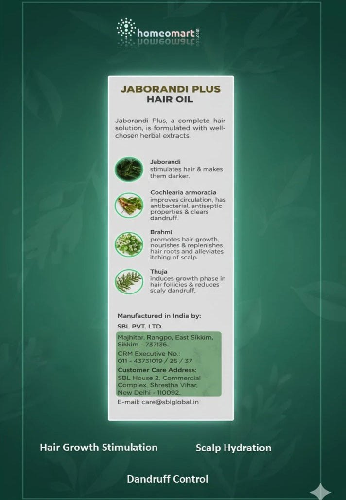 SBL Jaborandi Plus Hair Oil for Hair Loss, Dandruff, Scalp Itching, 0.15 kg