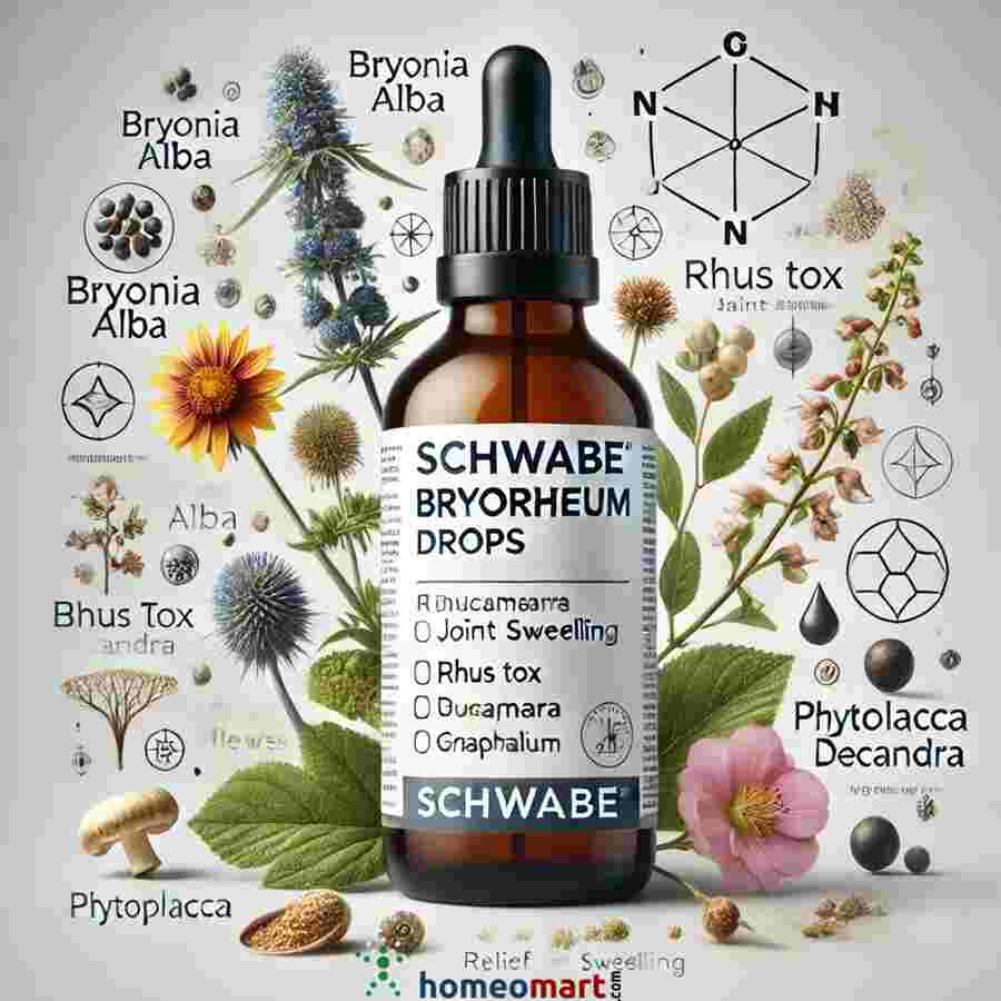 Schwabe German Bryorheum Drops for Rheumatism, Swelling & Joint Pain, 0.08 kg