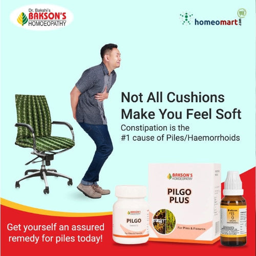 Bakson's Pilgo Tablets Homeopathic Relief for Piles & Fissures (75 & 200 Tabs), 0.18 kg