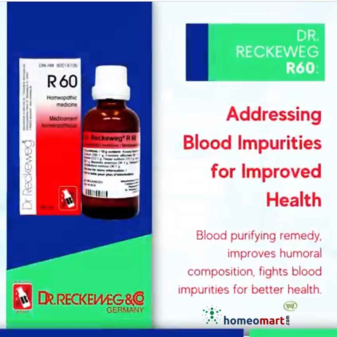 Dr. Reckeweg R60 Blood Purifier Drops: German Homeopathy for Detoxification, 0.08 kg